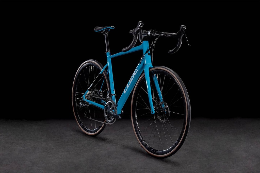 Bici Cube Attain Race skyblue Ìn Ìblack 2022 | H&A Bikes MÃ©xico